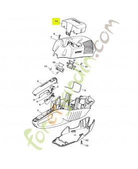 Couvercle de logement pour batterie AP Stihl réf. 4850-602-0900