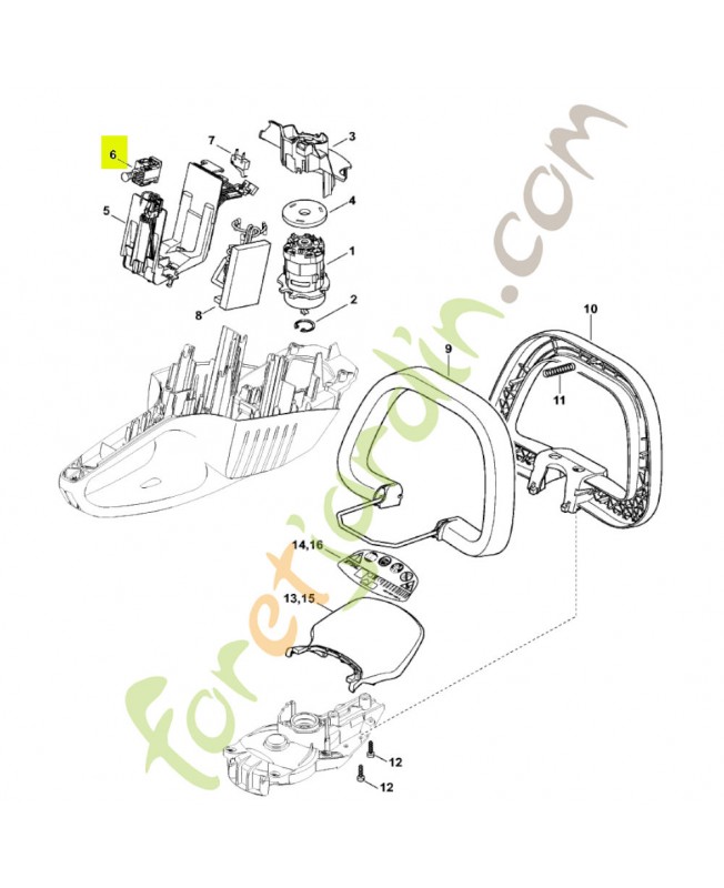 Commutateur m/a stihl réf. 4851-430-0502