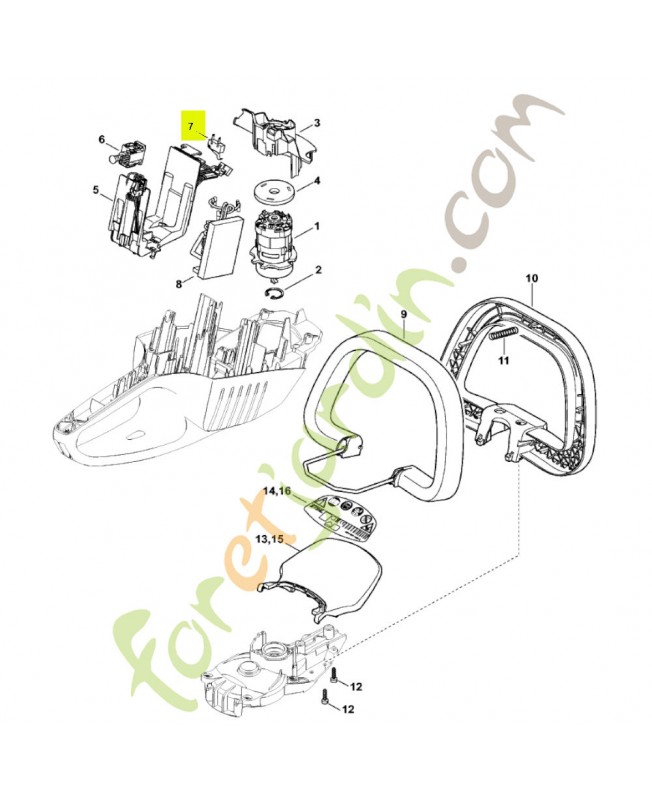 Interrupteur stihl réf. 1250-430-0500
