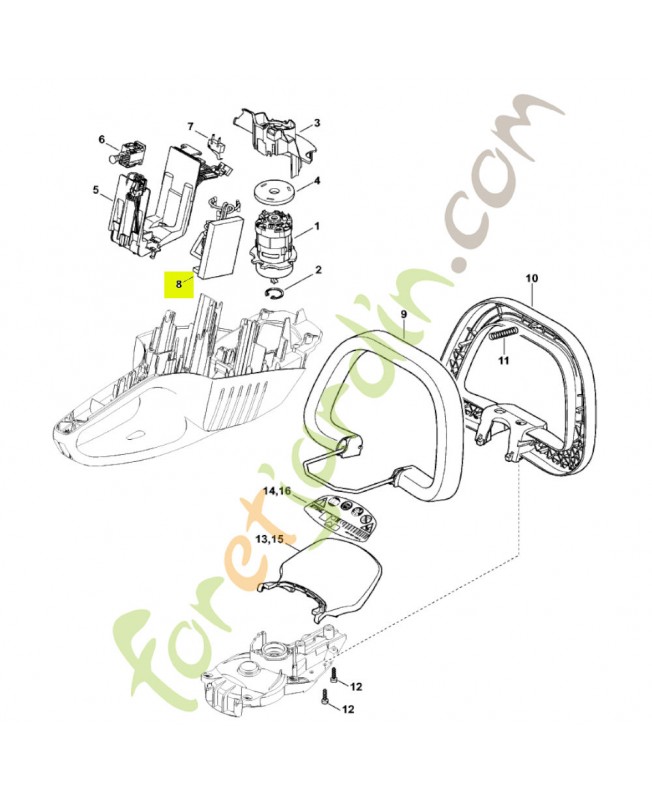 Module électronique stihl réf. 4851-430-1405