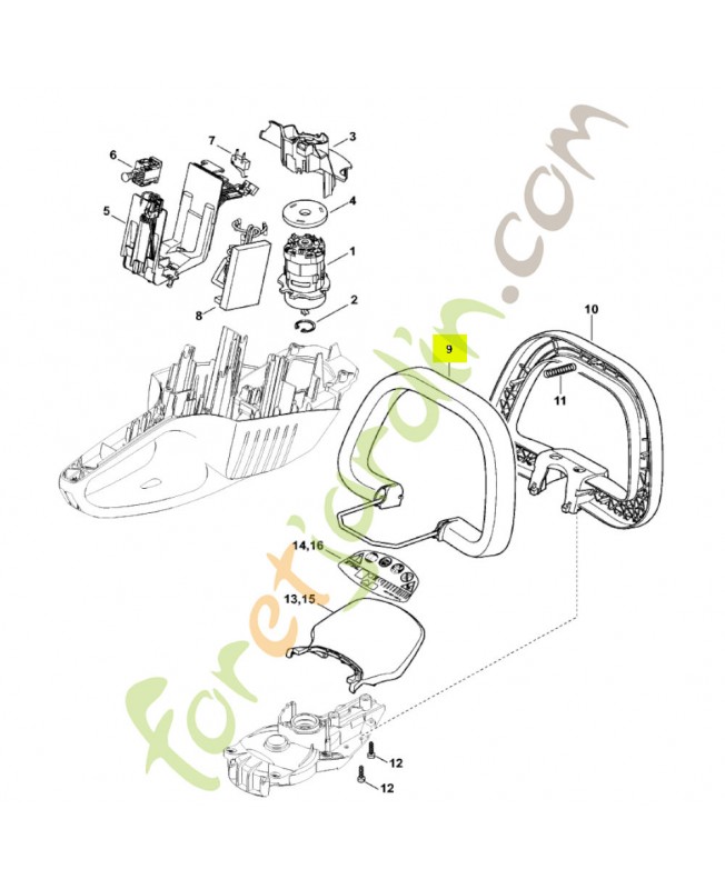 Levier de commande stihl réf. 4851-790-8701