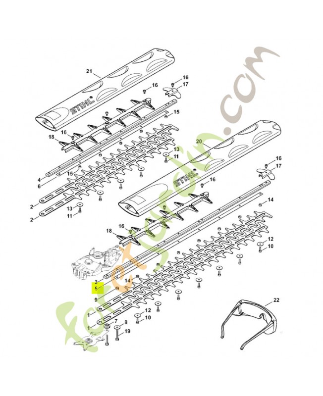 Glissière de couteau 600 mm / 24" stihl réf. 4851-713-2200