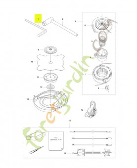 Clé husqvarna réf : 503558601