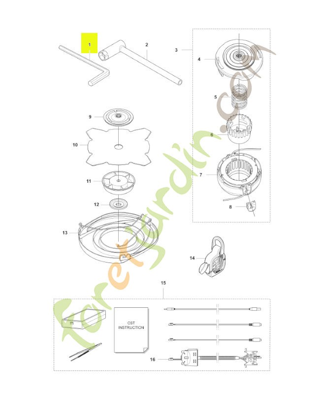 Clé husqvarna réf : 503558601