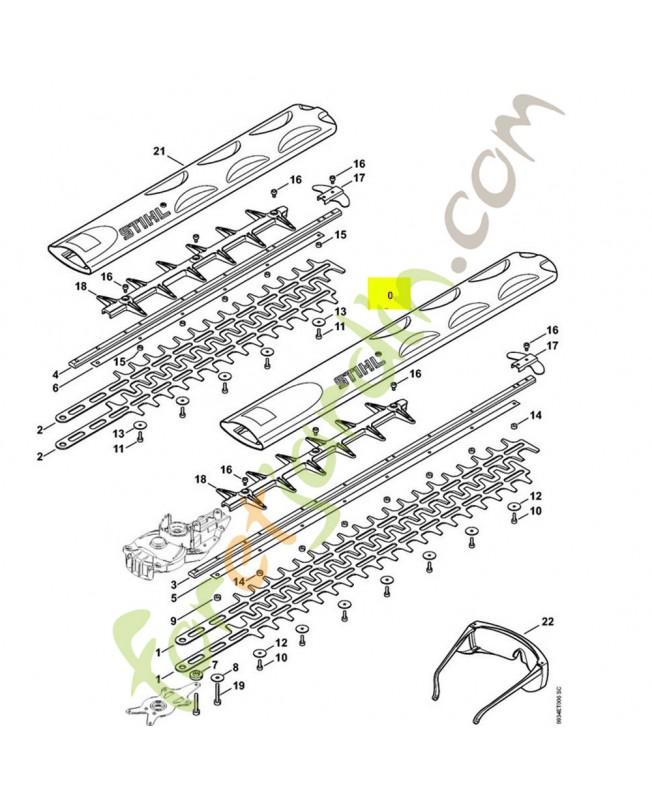 Protège-couteaux 600 mm / 24" stihl réf. 0000-792-9601