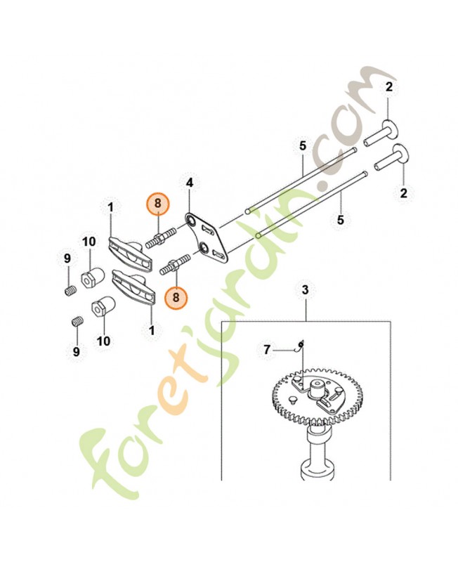 Vis Stihl/kawasaki ref. 0001-038-0301