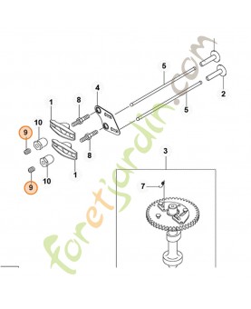 Goupille filetee stihl/kawasaki ref. 0001-951-5801