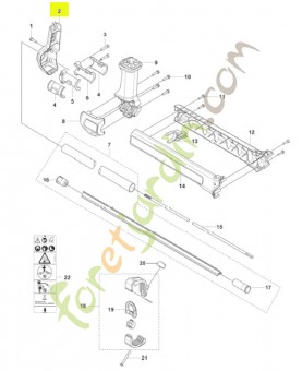 Couvercle support de guidon husqvarna réf : 598785401
