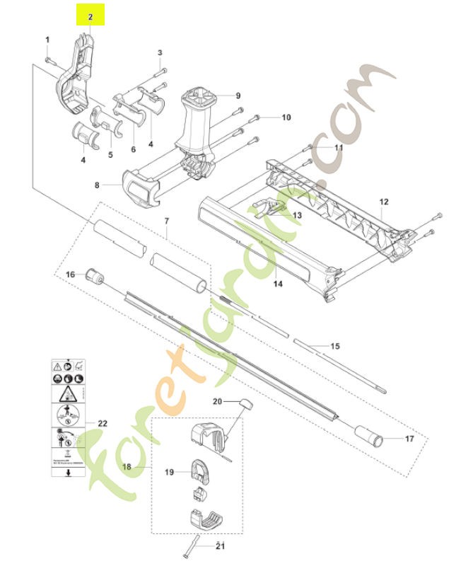 Couvercle support de guidon husqvarna réf : 598785401