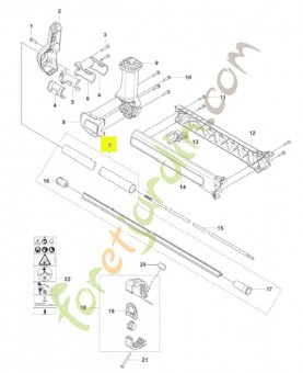 Ensemble de tube inférieur husqvarna réf : 535399801