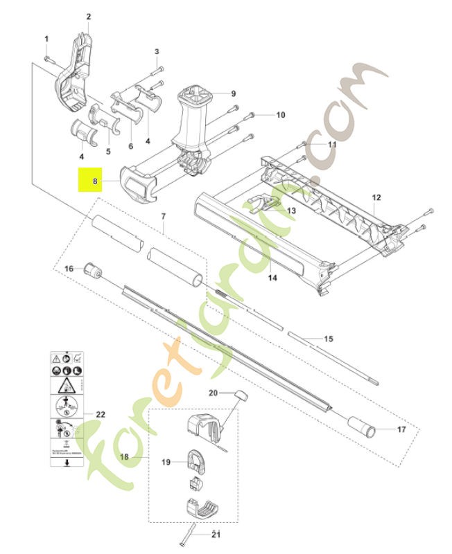 Couvercle support de guidon husqvarna réf : 598404101