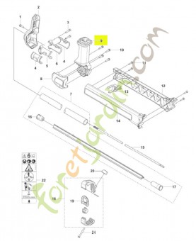 Support de guidon husqvarna réf : 598403901