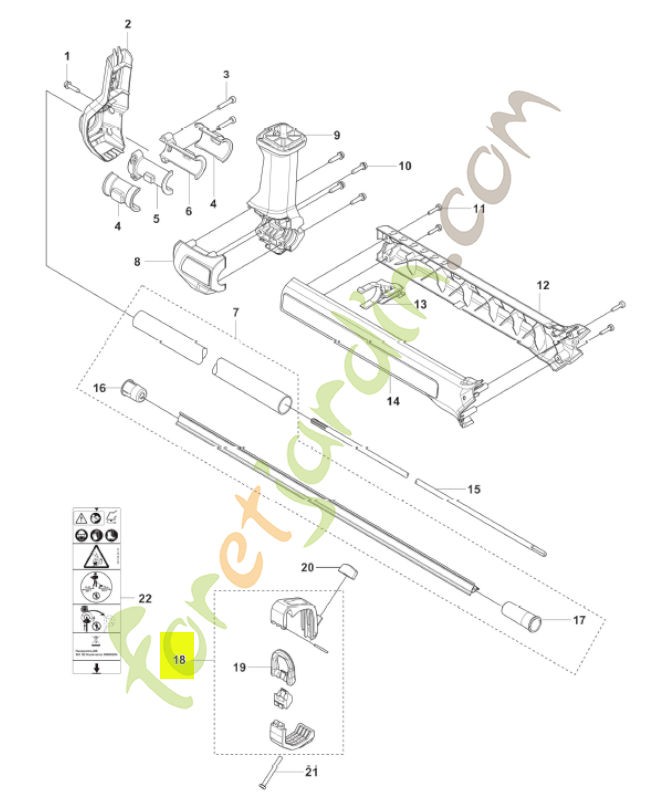 Ensemble de boucle husqvarna réf : 598405501