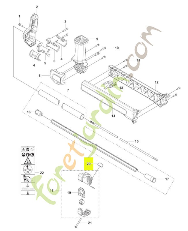 Bouton husqvarna réf : 537130402