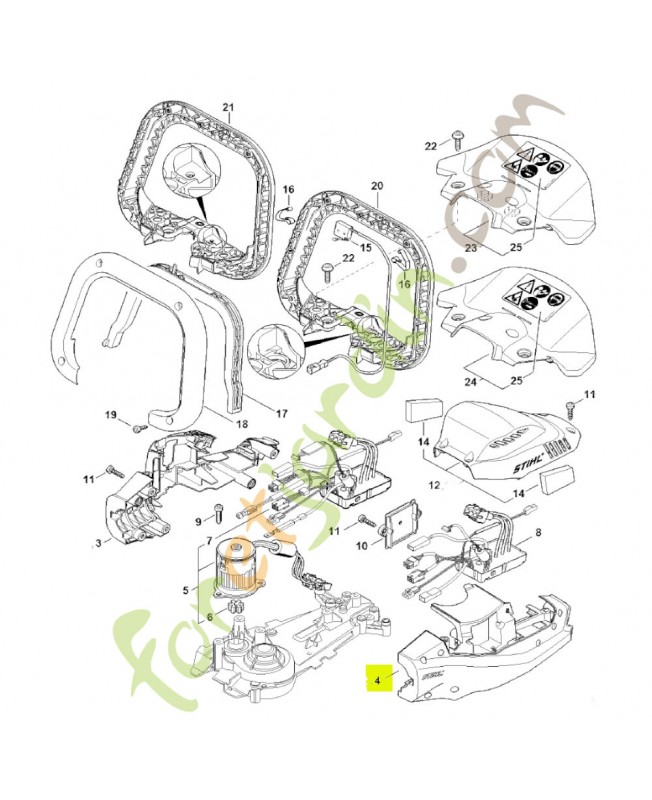 Carter moteur droite stihl réf. 4869-602-1201