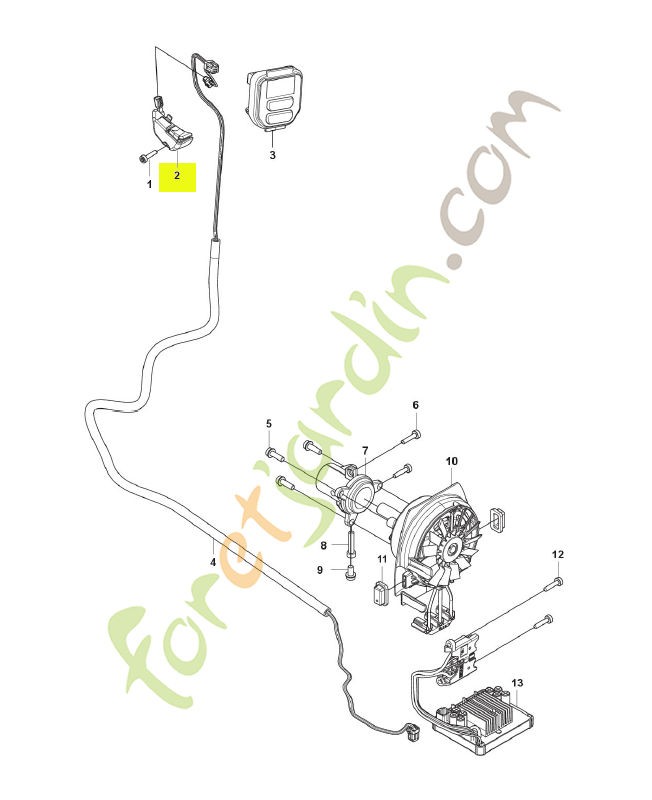 Bouton husqvarna réf : 593841302
