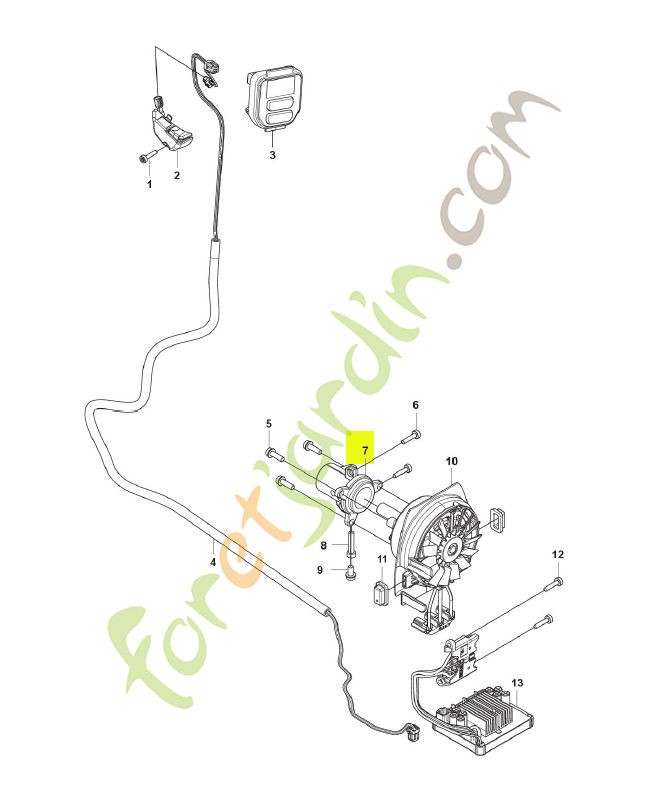 Support husqvarna réf : 592933501