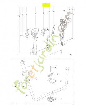 Kit poignée droite husqvarna réf : 546010101