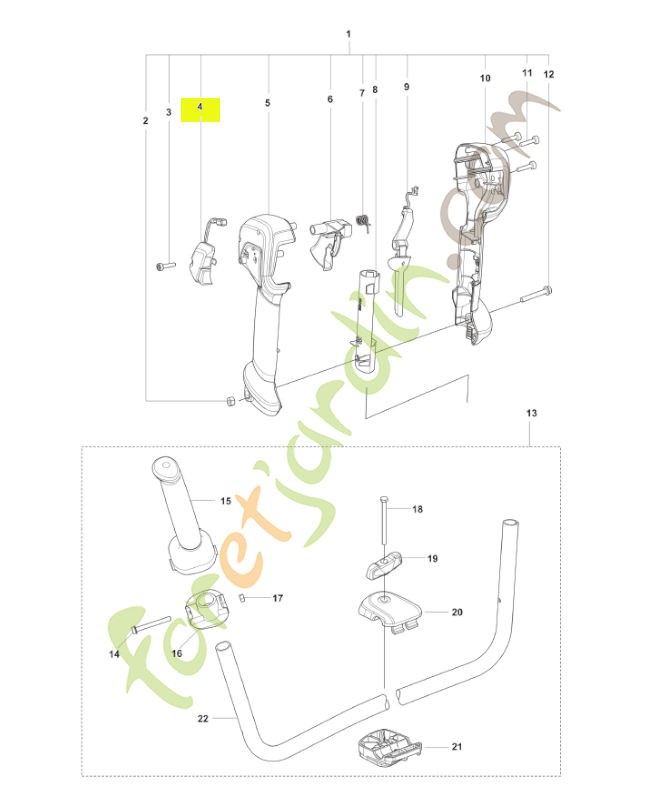 Bouton husqvarna réf : 593841302