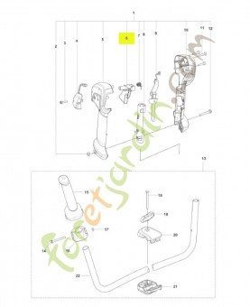 Ensemble de commande d'accélérateur husqvarna réf. 593044302