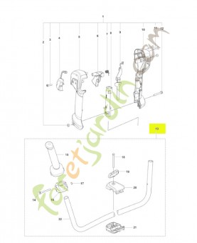 Ensemble de guidon husqvarna réf : 534998501