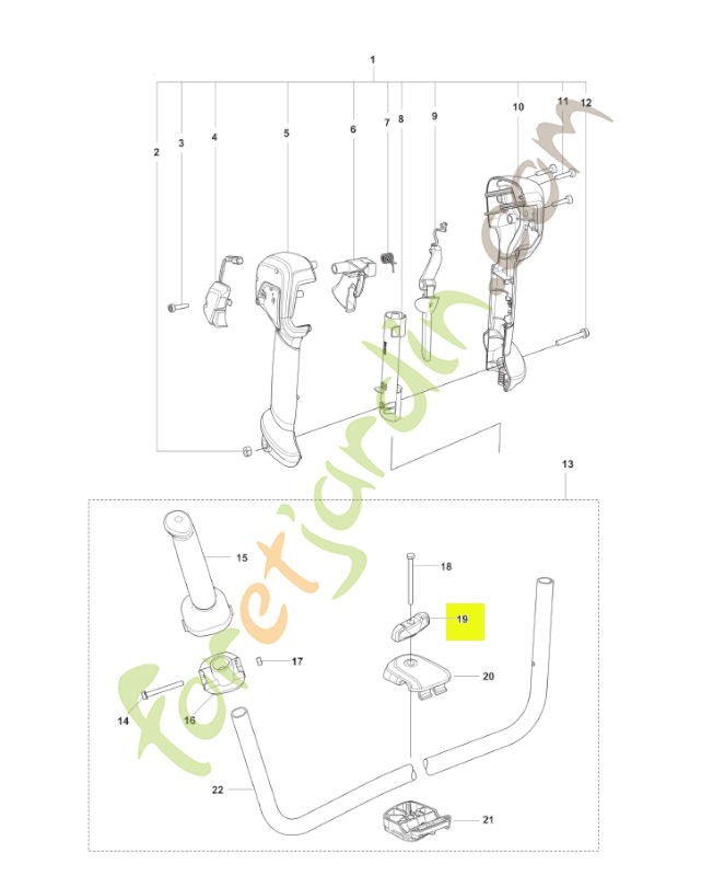 Bouton husqvarna réf : 598404301