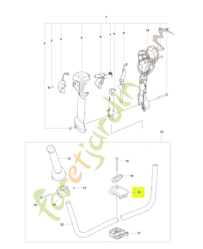 Couvercle husqvarna  réf : 536028401