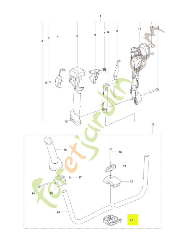 Couvercle husqvarna  réf : 536028301