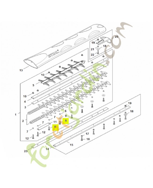 Vis cylindrique m 5x25 stihl réf : 9022-341-1050
