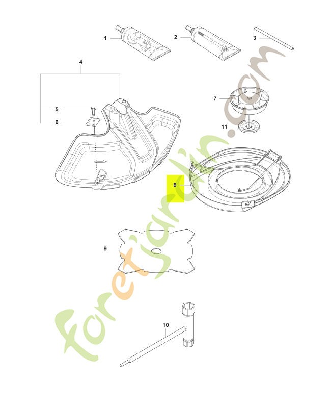 Carter lame husqvarna réf : 537312901