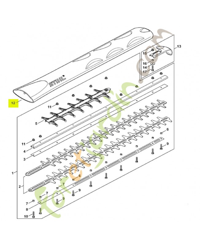 Protège-couteaux 750 mm / 30" stihl réf. 4237-790-9207