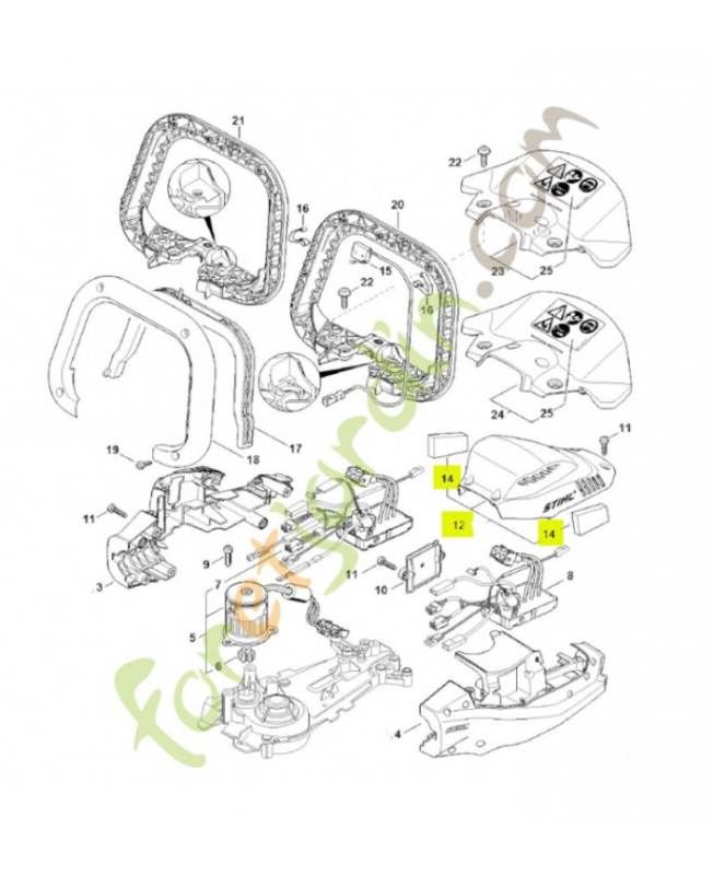 Recouvrement hsa 94 T stihl réf. 4869-600-3504