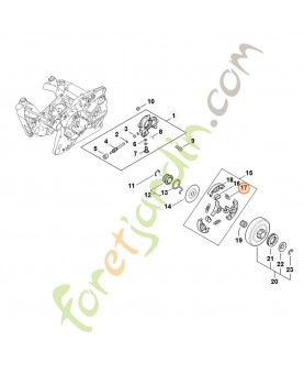 Ressort embrayage stihl ref. 0000-997-5611