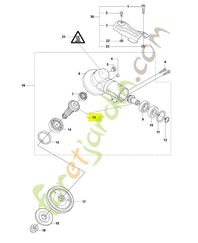 Pignon husqvarna réf : 505133301