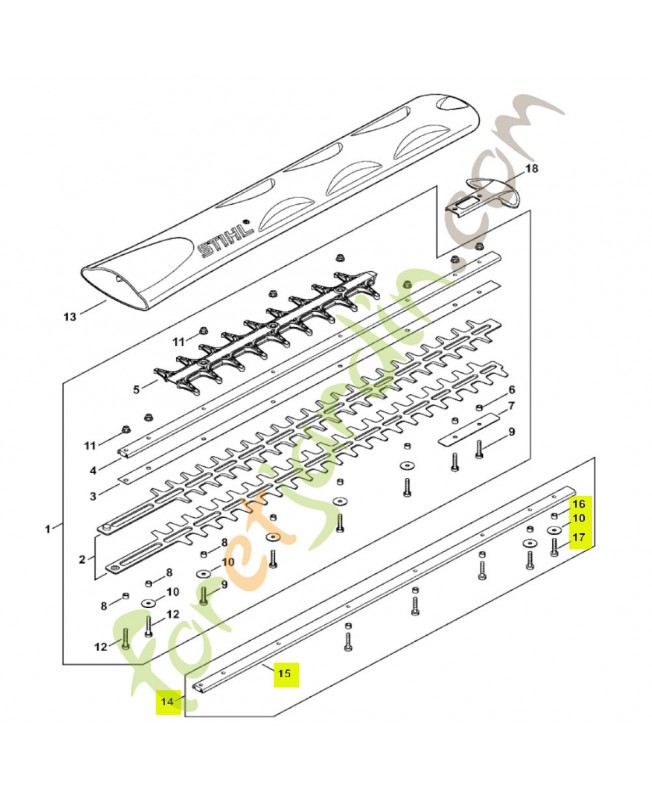 jeu de pièces pour hsa 94t 4237-007-1001
