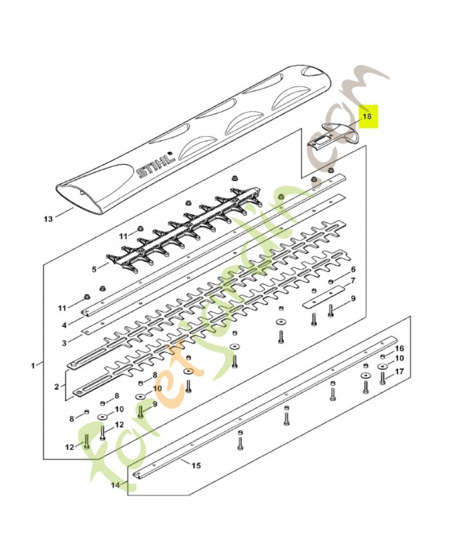 Protège­ guidage stihl réf.4237-792-9006