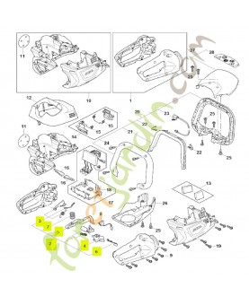 Jeu d'éléments de commande stihl réf. HA07-007-3800