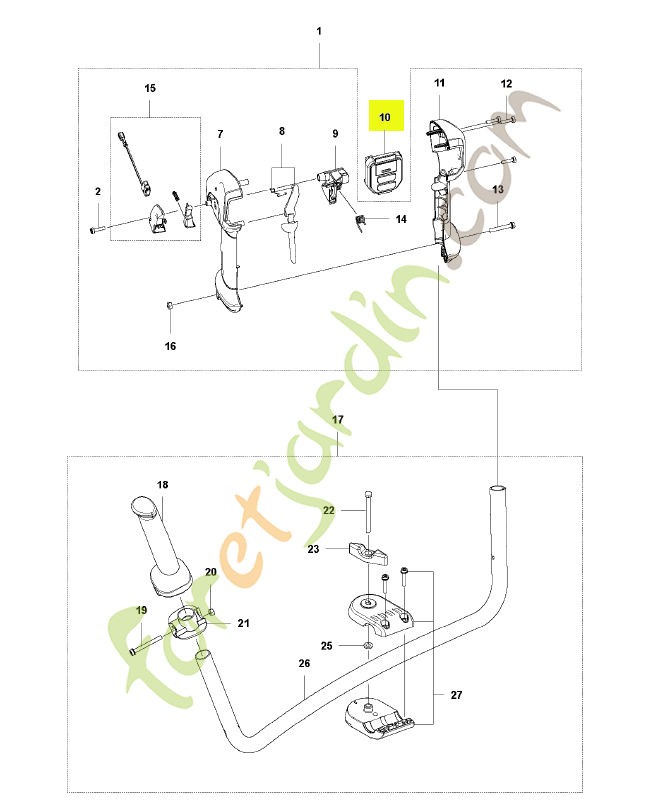 Panneau de contrôle husqvarna réf : 593841201