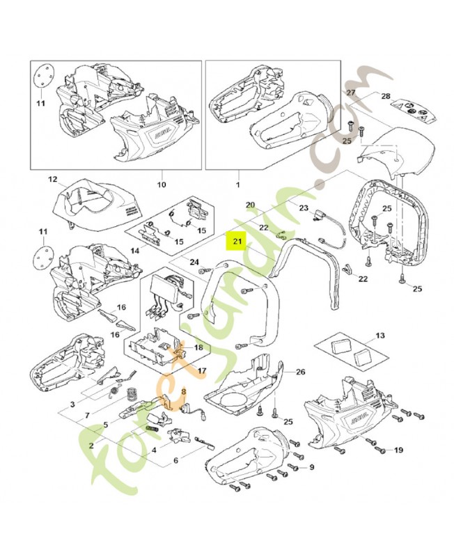 Levier de commande stihl réf. 4869-798-1600