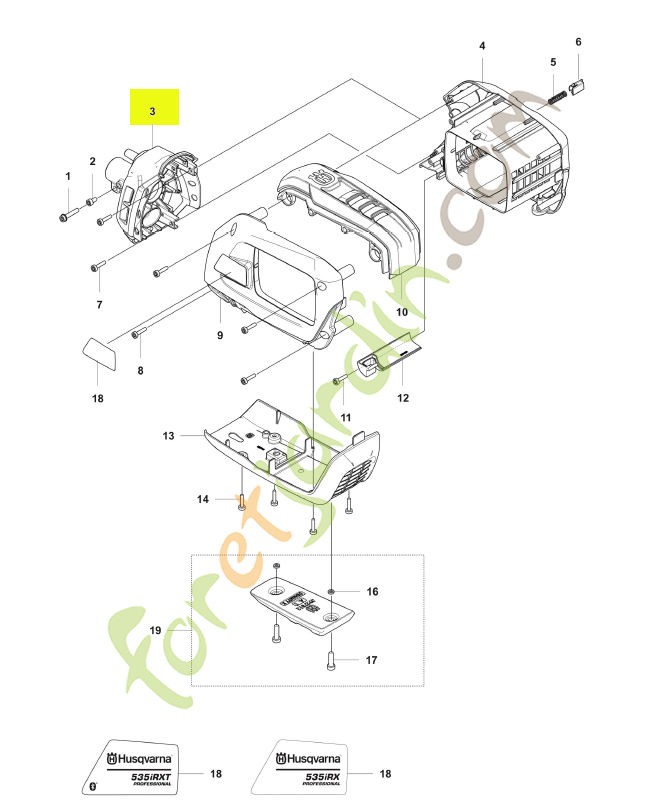 Capot moteur husqvarna réf : 590780901