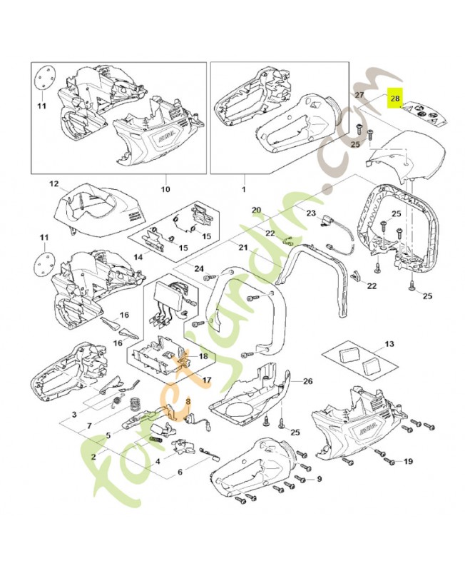 Pictogramme d'avertissement stihl réf. HA07-967-7200