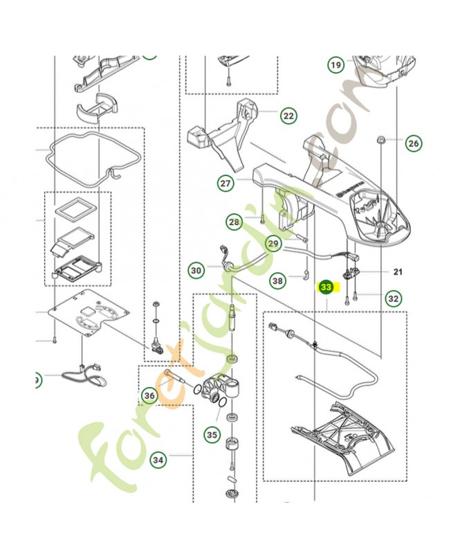 Interrupteur husqvarna ref. 592944002 Remplace référence 592944001.