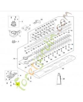 Vis cylindrique IS-P4x16 stihl réf : 9074-477-3025