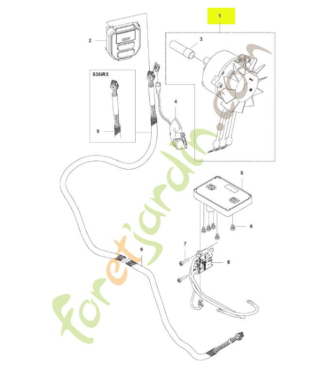 Moteur Husqvarna   réf : 597117502