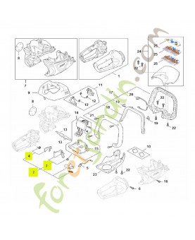 Jeu d'éléments de commande stihl réf.HA07-007-3801