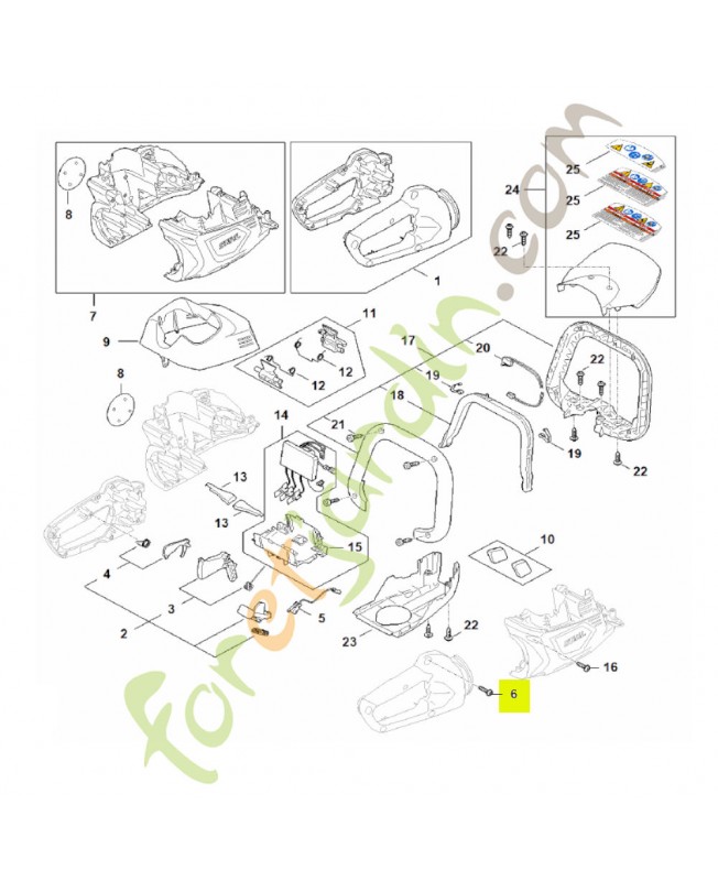 Vis cylindrique IS-P4x16 stihl réf : 9074-477-3025