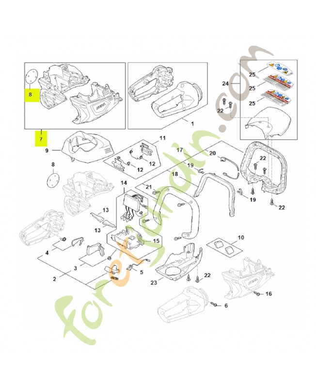 Carter moteur stihl réf. HA07-600-0800
