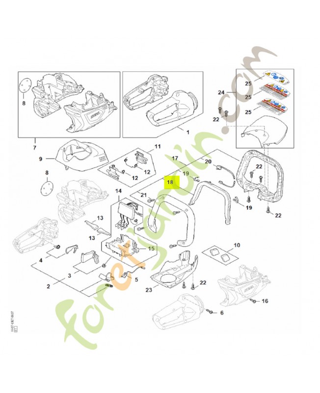 Levier de commande stihl réf. 4869-798-1600