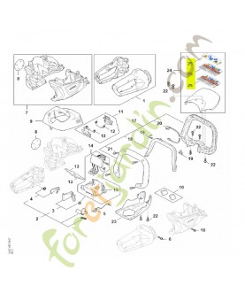Pictogramme d'avertissement HSA 100 stihl réf. HA07-967-7200