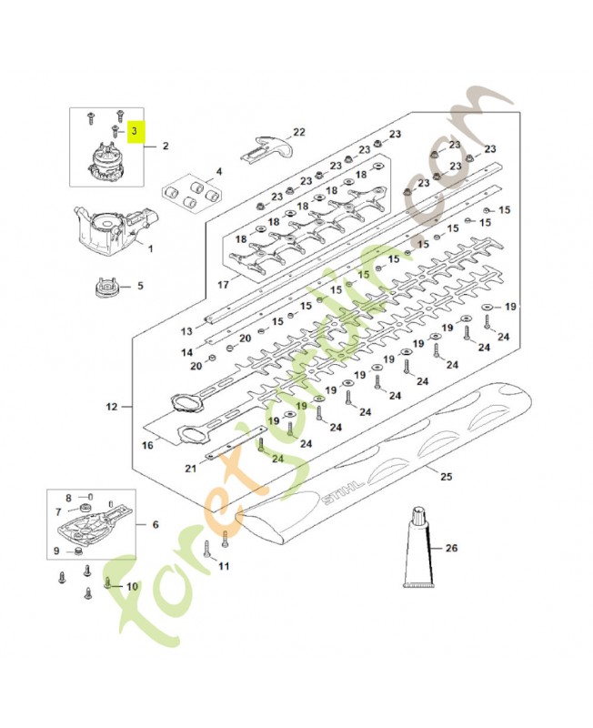 Vis cylindrique IS-P4x16 stihl réf : 9074-477-3025